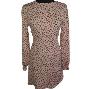 Art Class Red Floral Long Sleeve Dress